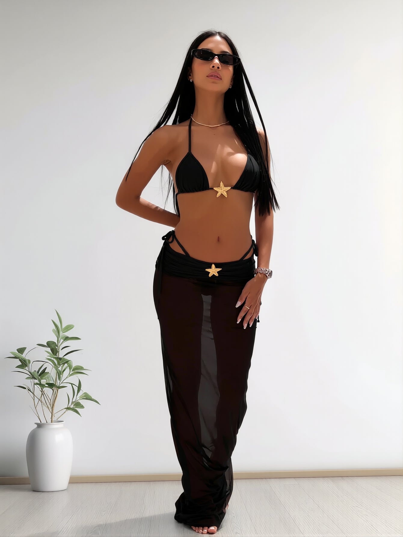 The Midnight Starfish Set - Onyx Black